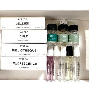 Niche perfume sample collection